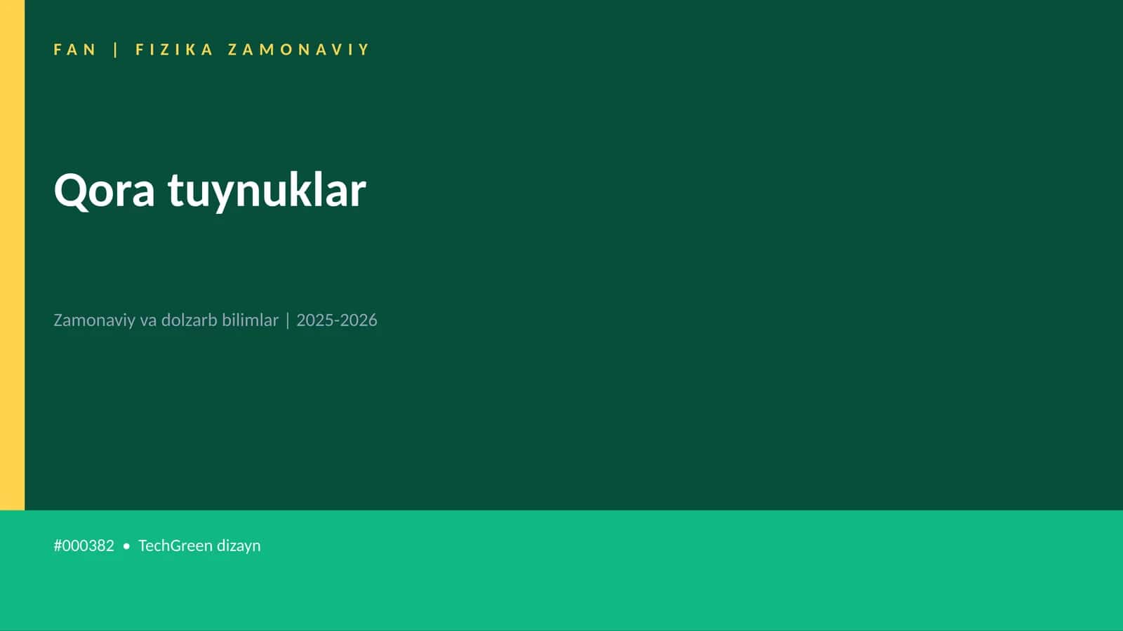 Qora tuynuklar 1