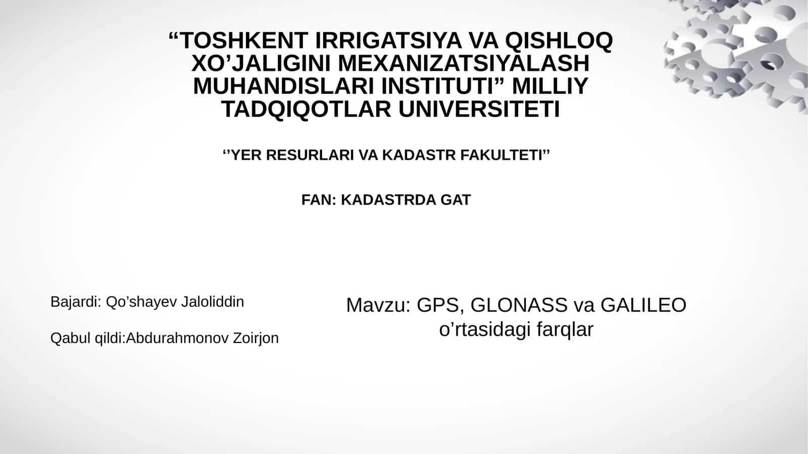 GPS, GLONASS va GALILEO farqlari 1