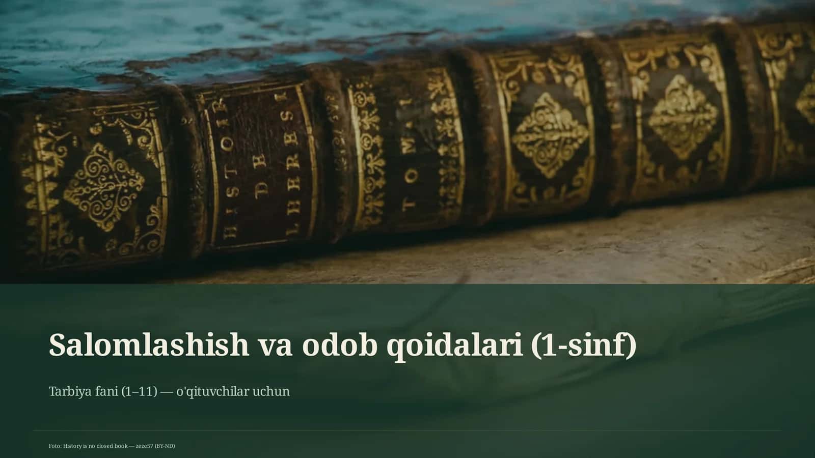 Salomlashish va odob qoidalari (1-sinf) 1