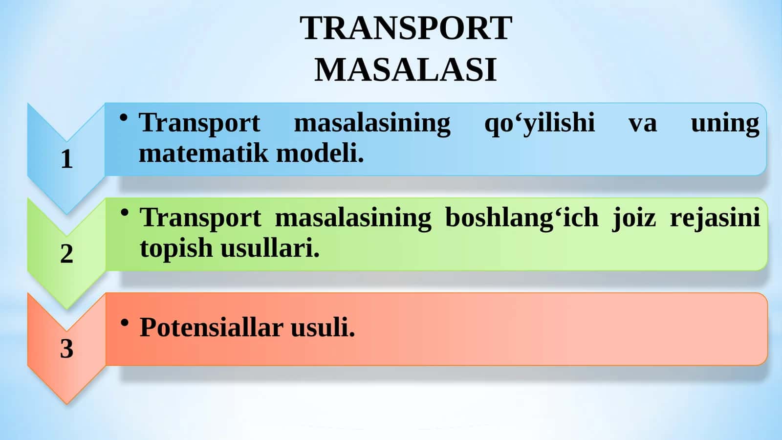 TRANSPORT MASALASI 1