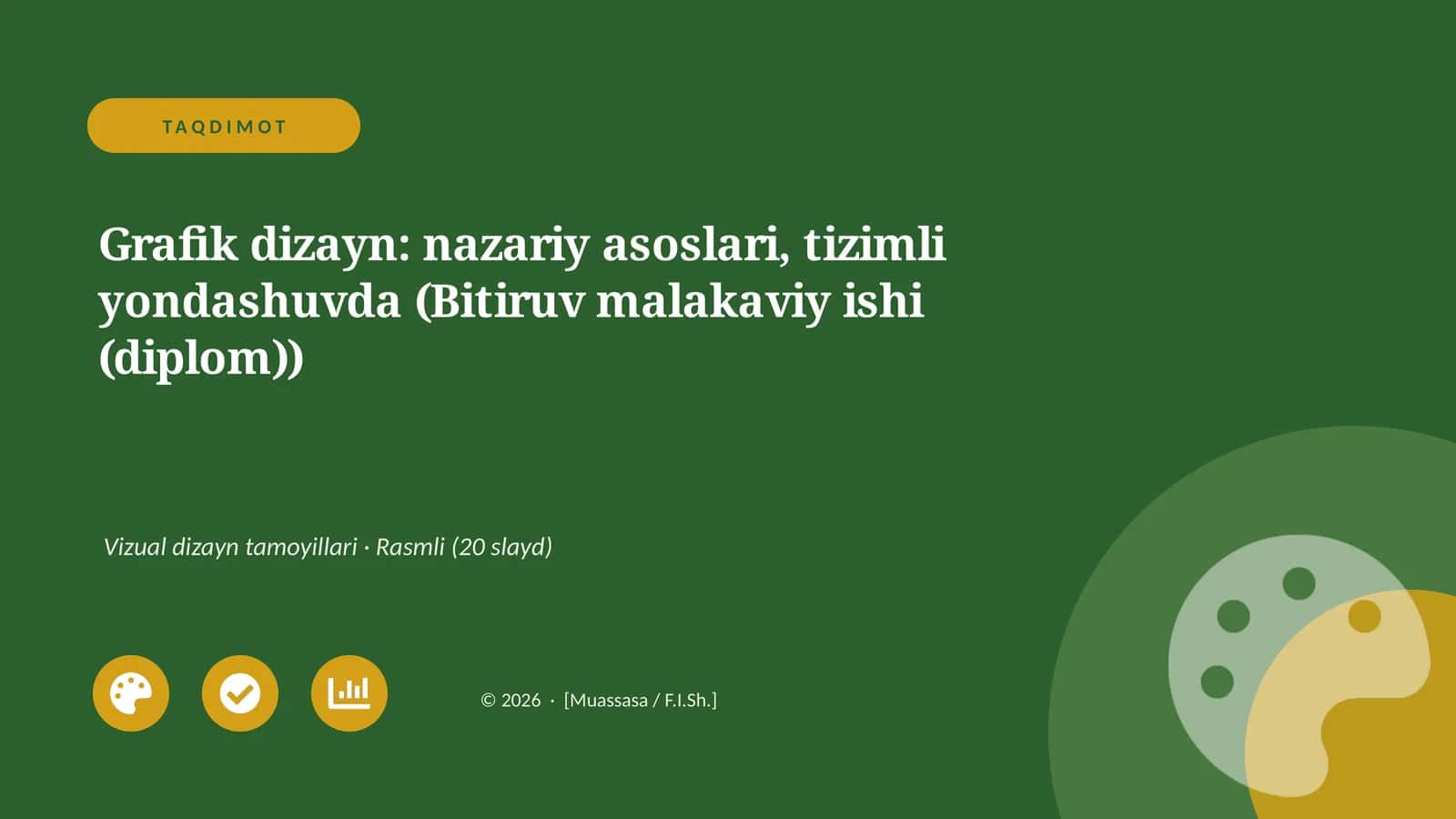 Grafik dizayn: nazariy asoslari, tizimli yondashuvda (Bitiruv malakaviy ishi (diplom)) 1