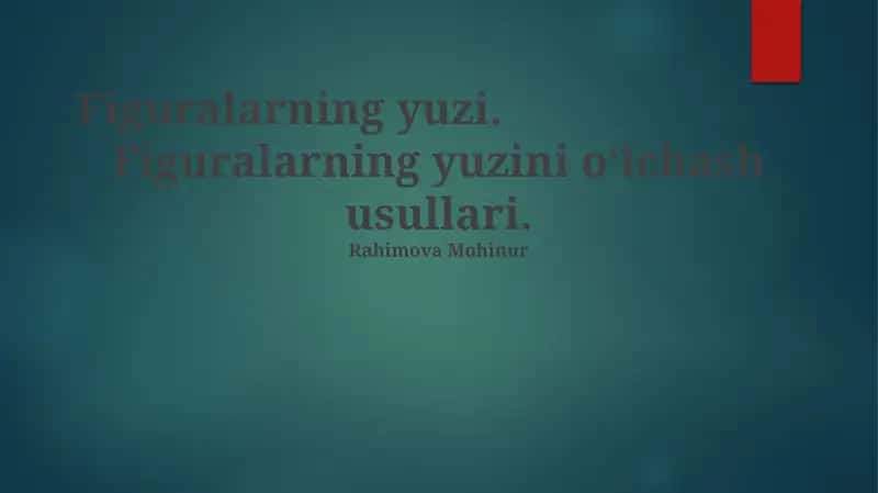Figuralarning yuzi 1