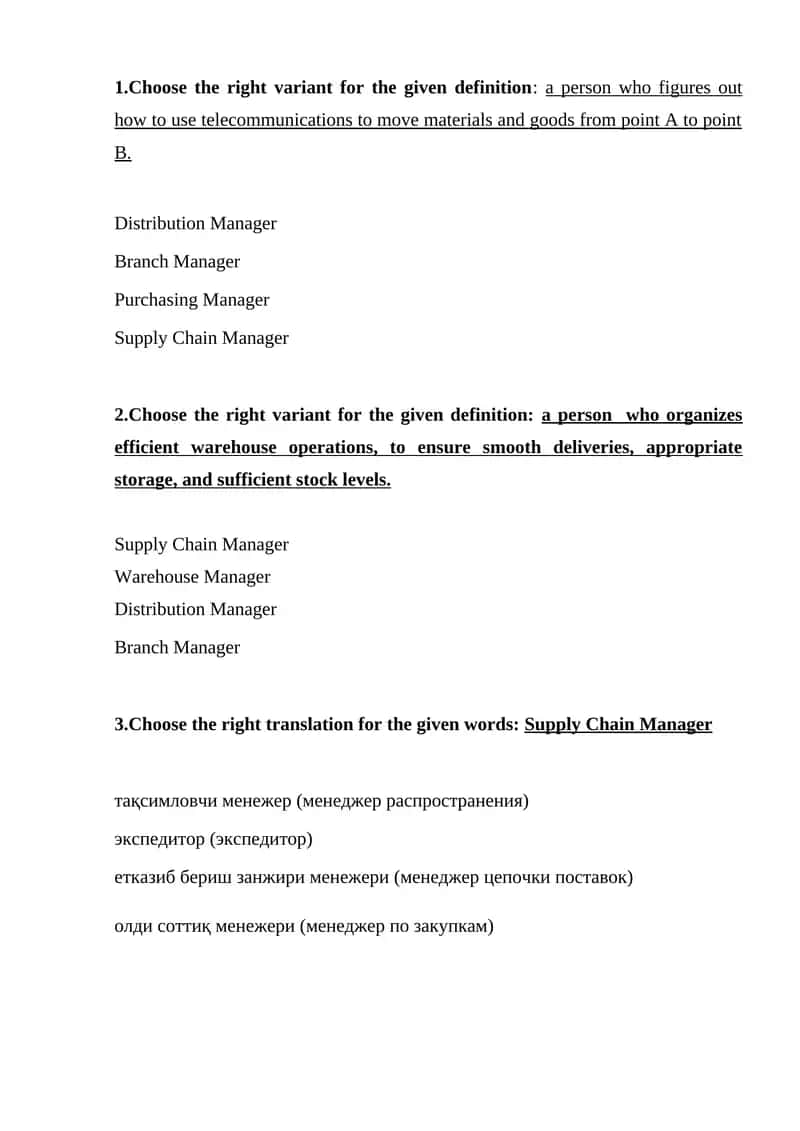 Supply Chain Manager 1