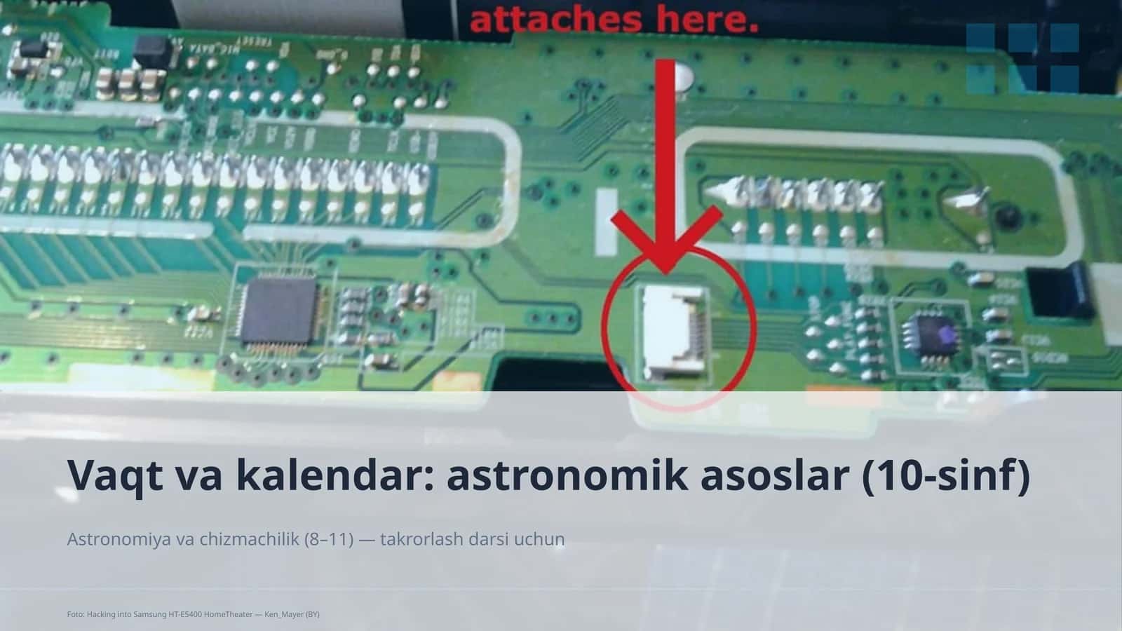 Vaqt va kalendar: astronomik asoslar (10-sinf) 1