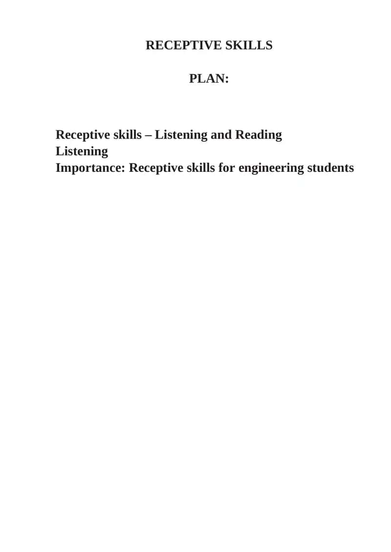 Receptive Skills for Engineering Students 1