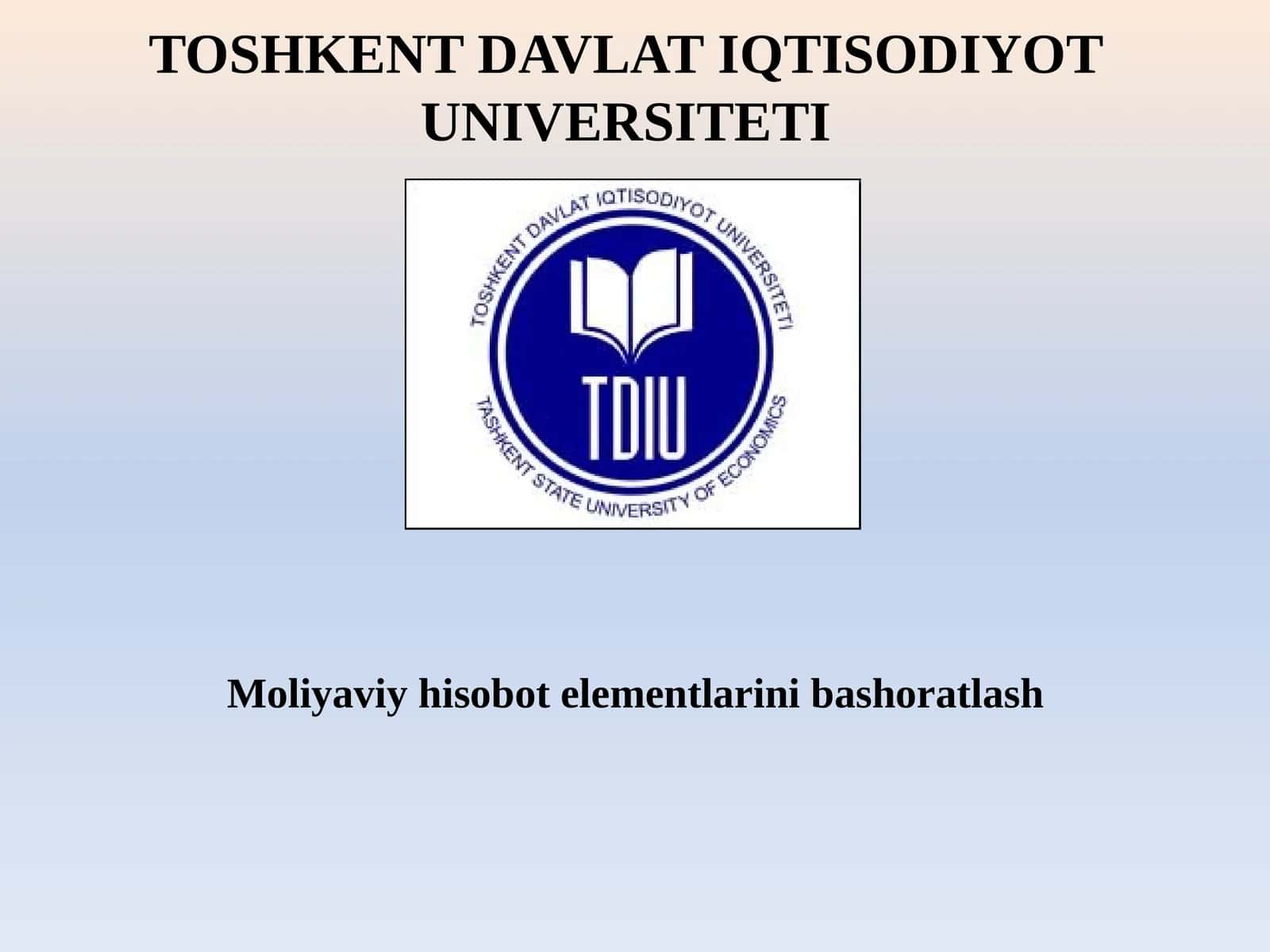 Moliyaviy hisobot elementlarini bashoratlash 1