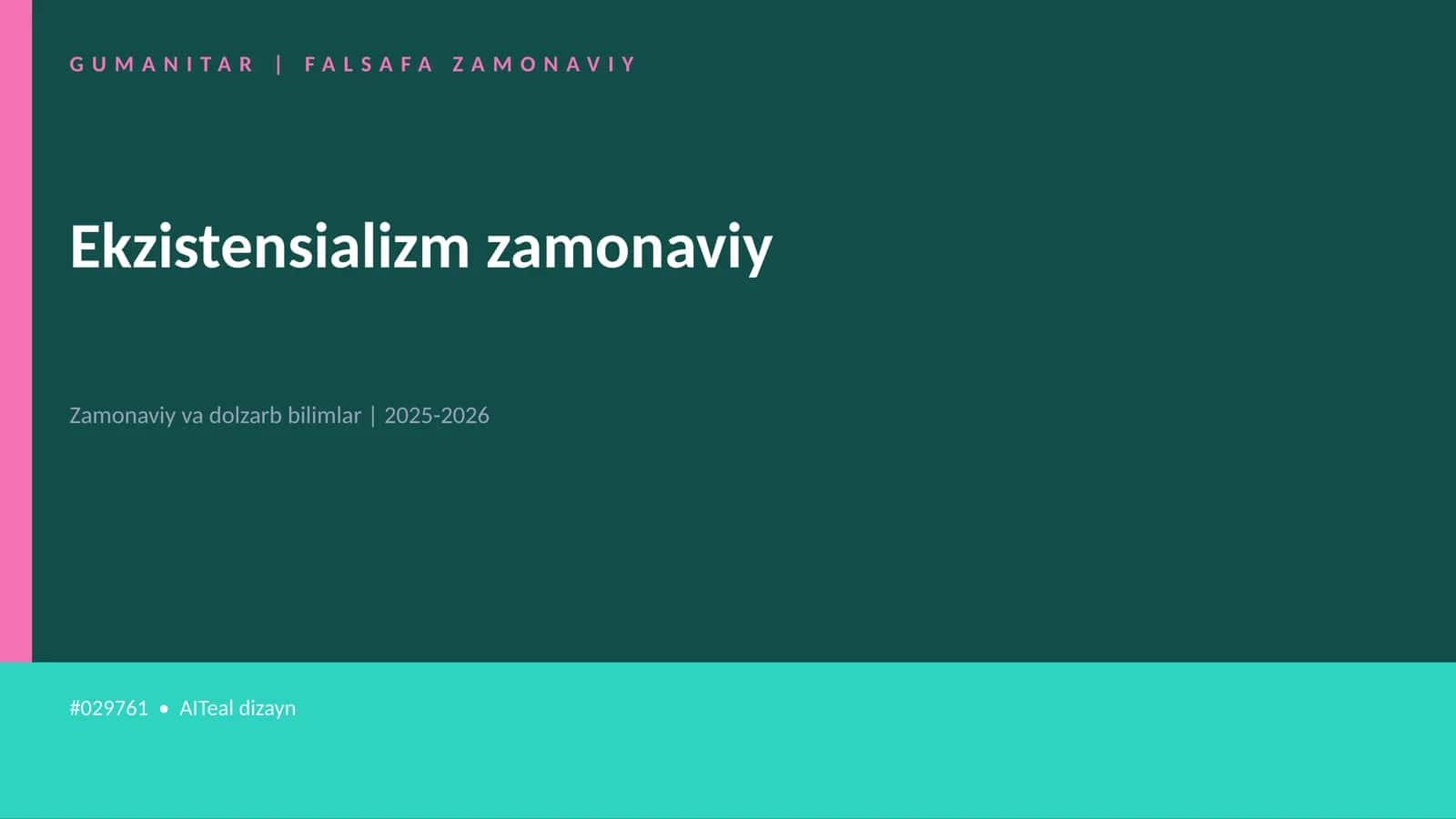 Ekzistensializm zamonaviy 1