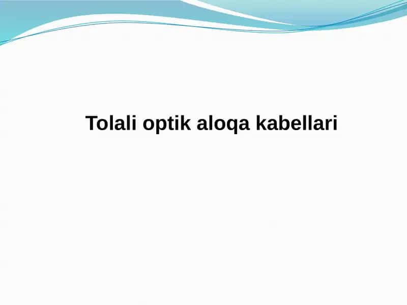 Optik kabellar 1