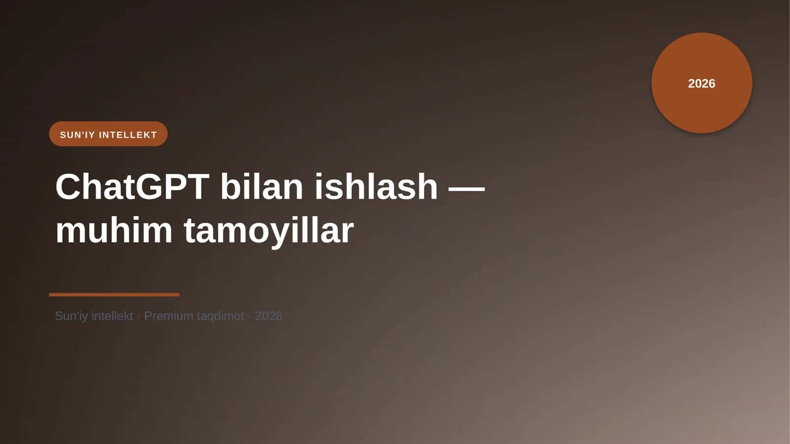 ChatGPT bilan ishlash — muhim tamoyillar 1