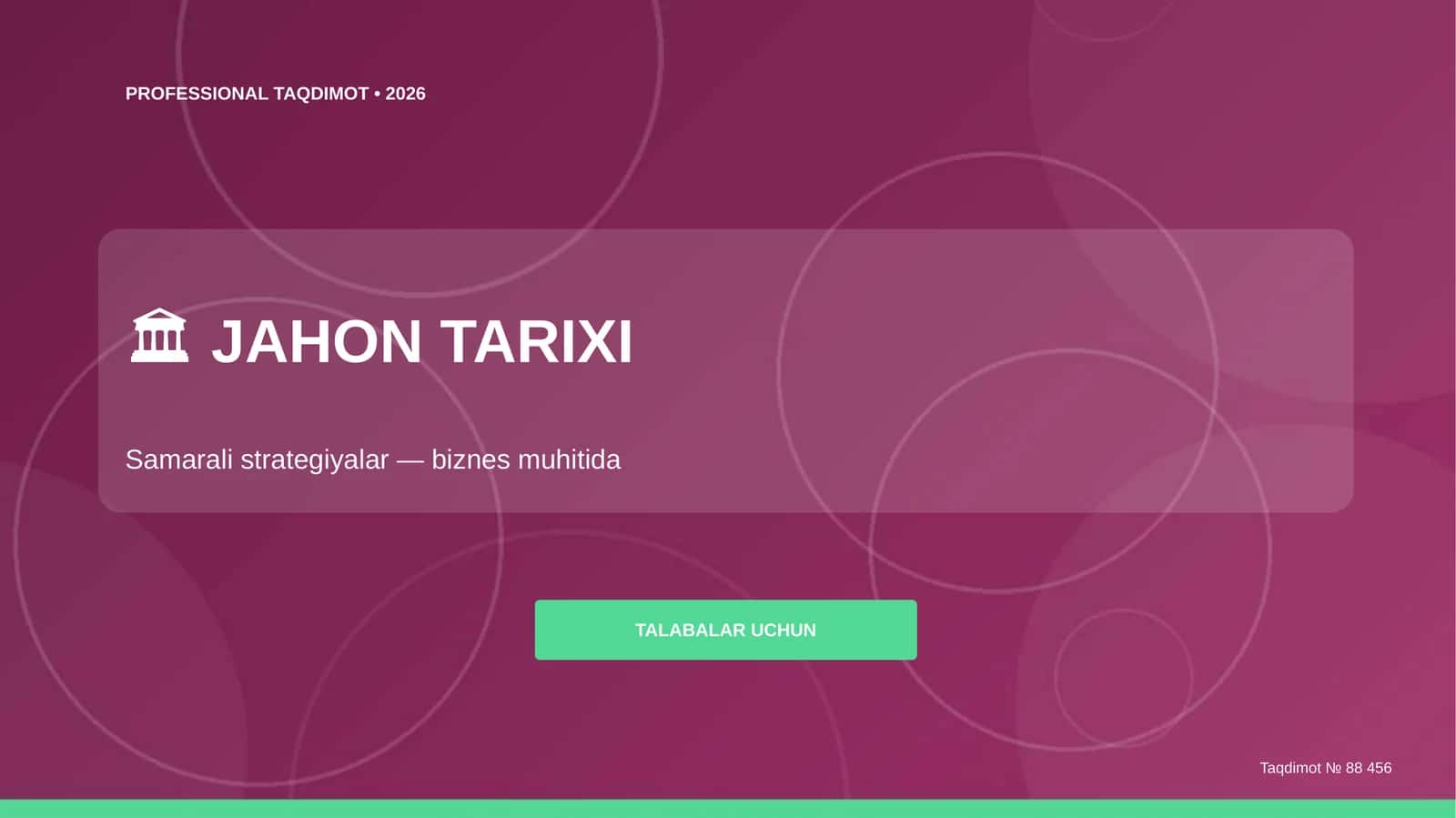 Biznesning Jahon Tarixi 1