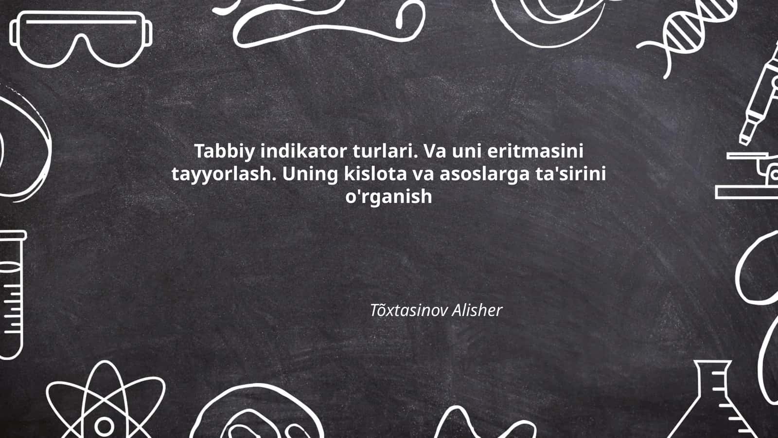 Tabbiy indikator turlari 1