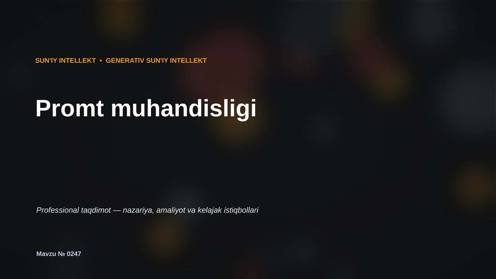 PROMT muhandisligi 1