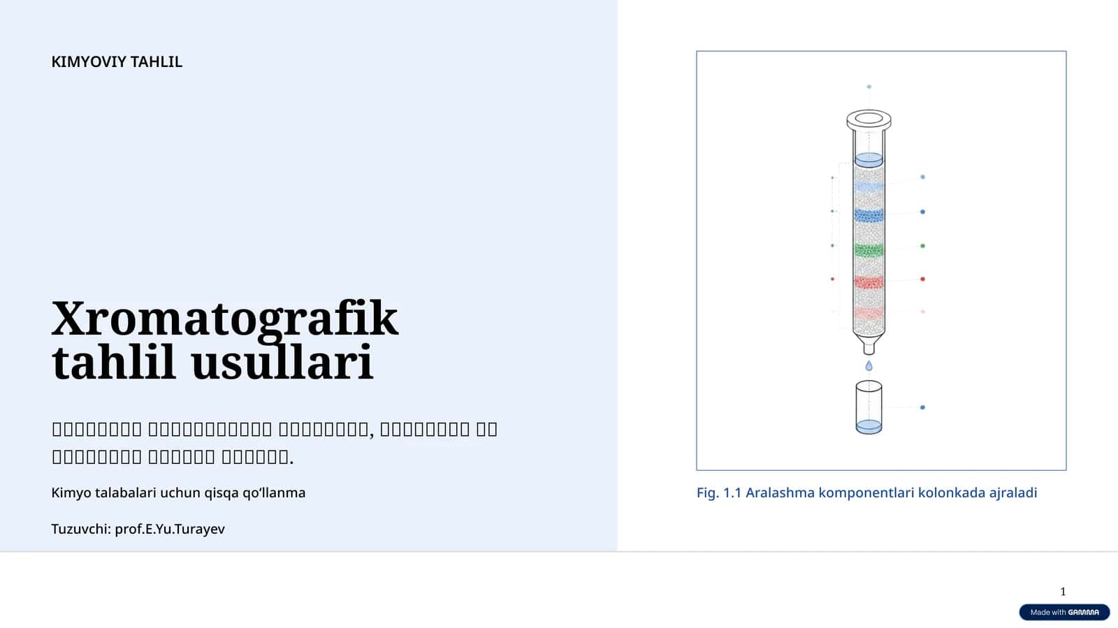 KIMYOVIY TAHLIL 1