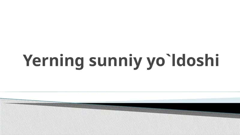 Yerning suniy yo'ldoshi prezentatsiya 1