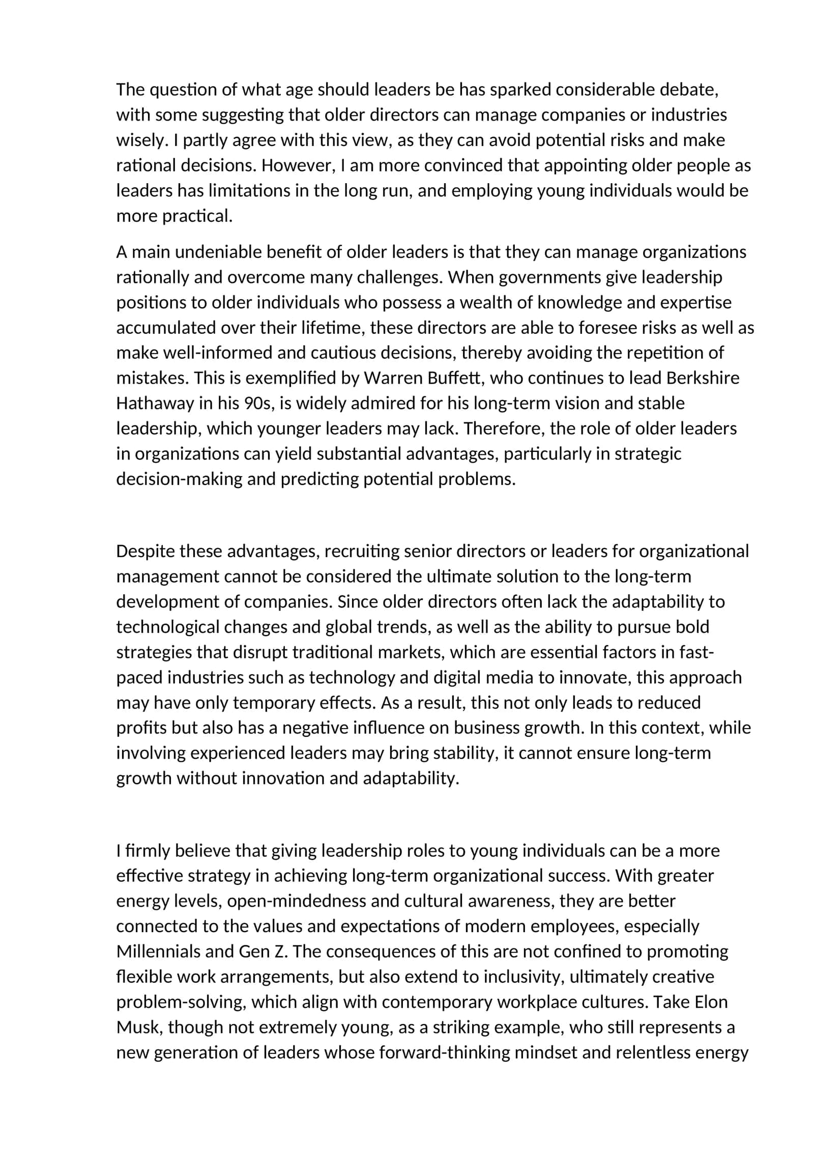 What Age Should Leaders Be? 1