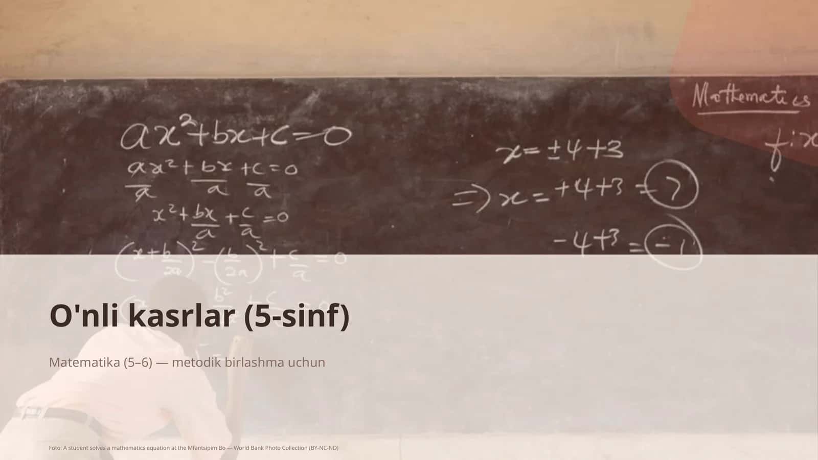 O'nli kasrlar (5-sinf) Matematika (5–6) 1
