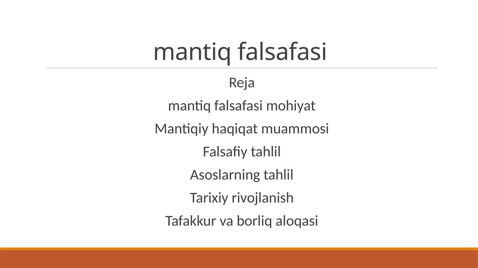 Mantiq falsafasi 1