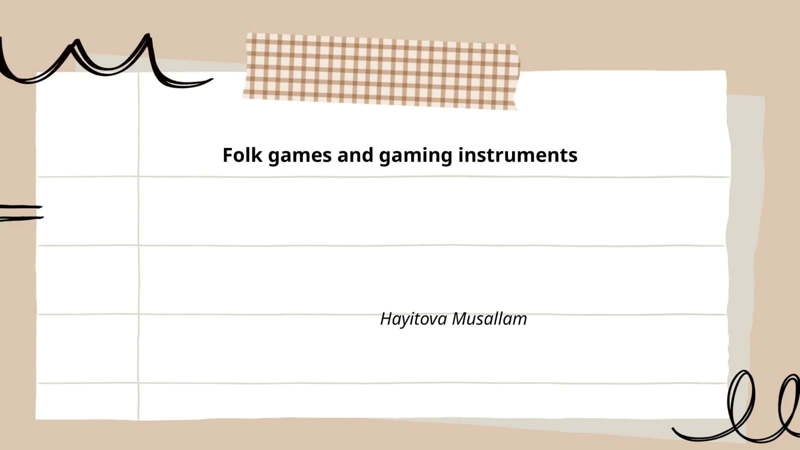 Folk games and gaming instruments 1