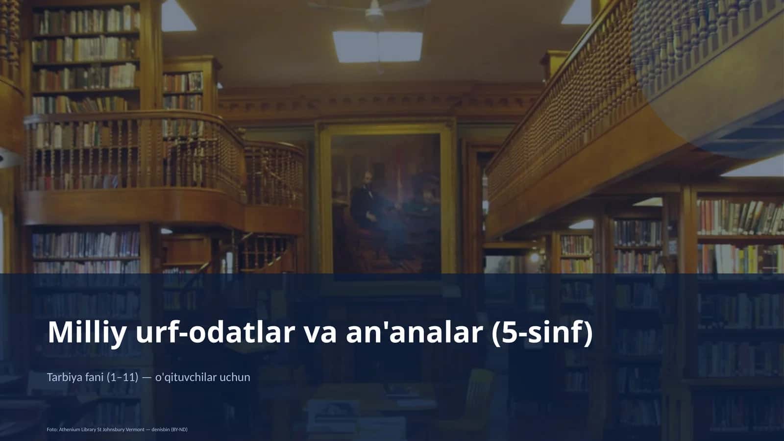 Milliy urf-odatlar va an'analar (5-sinf) 1