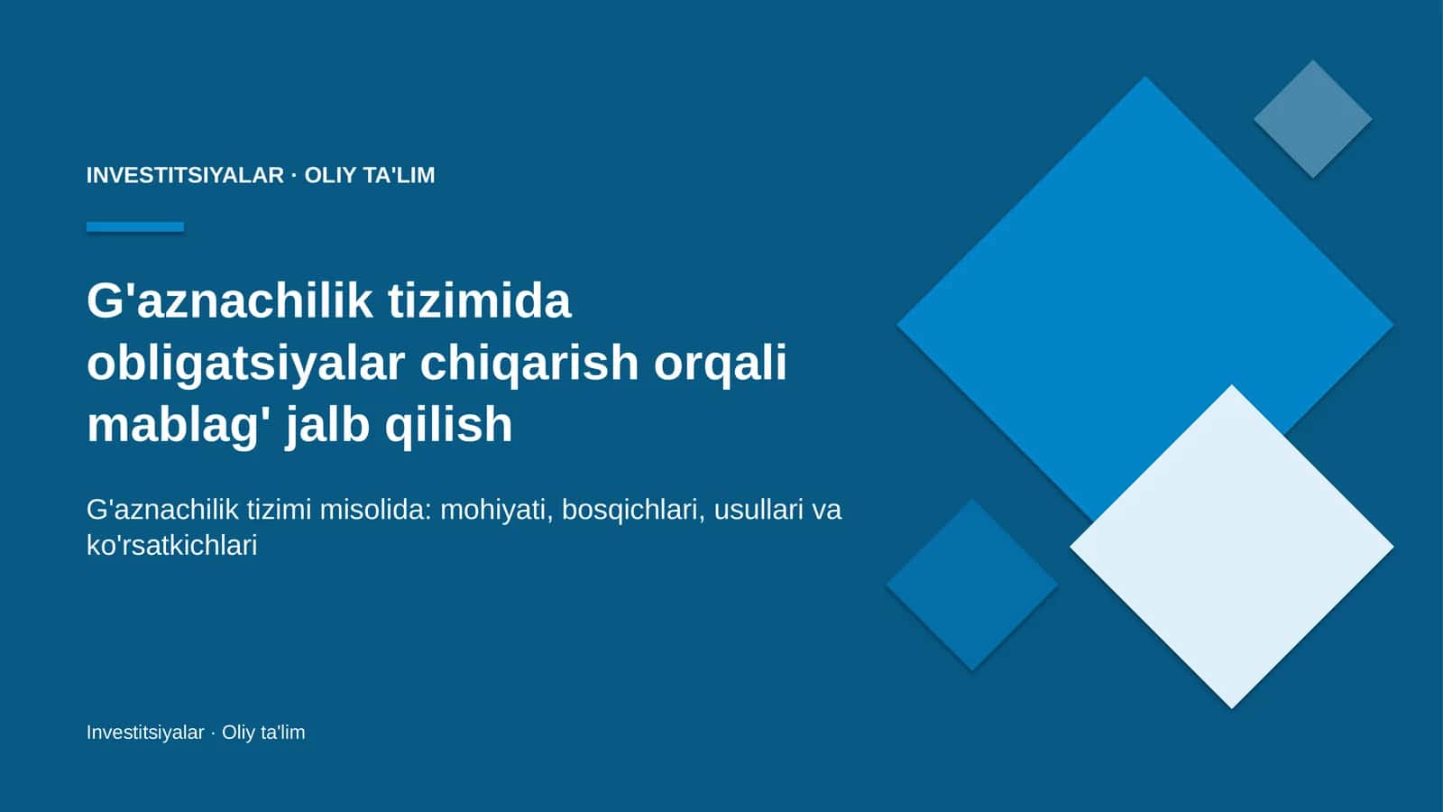 g'aznachilik tizimida obligatsiyalar chiqarish orqali mablag' jalb qilish 4266 1