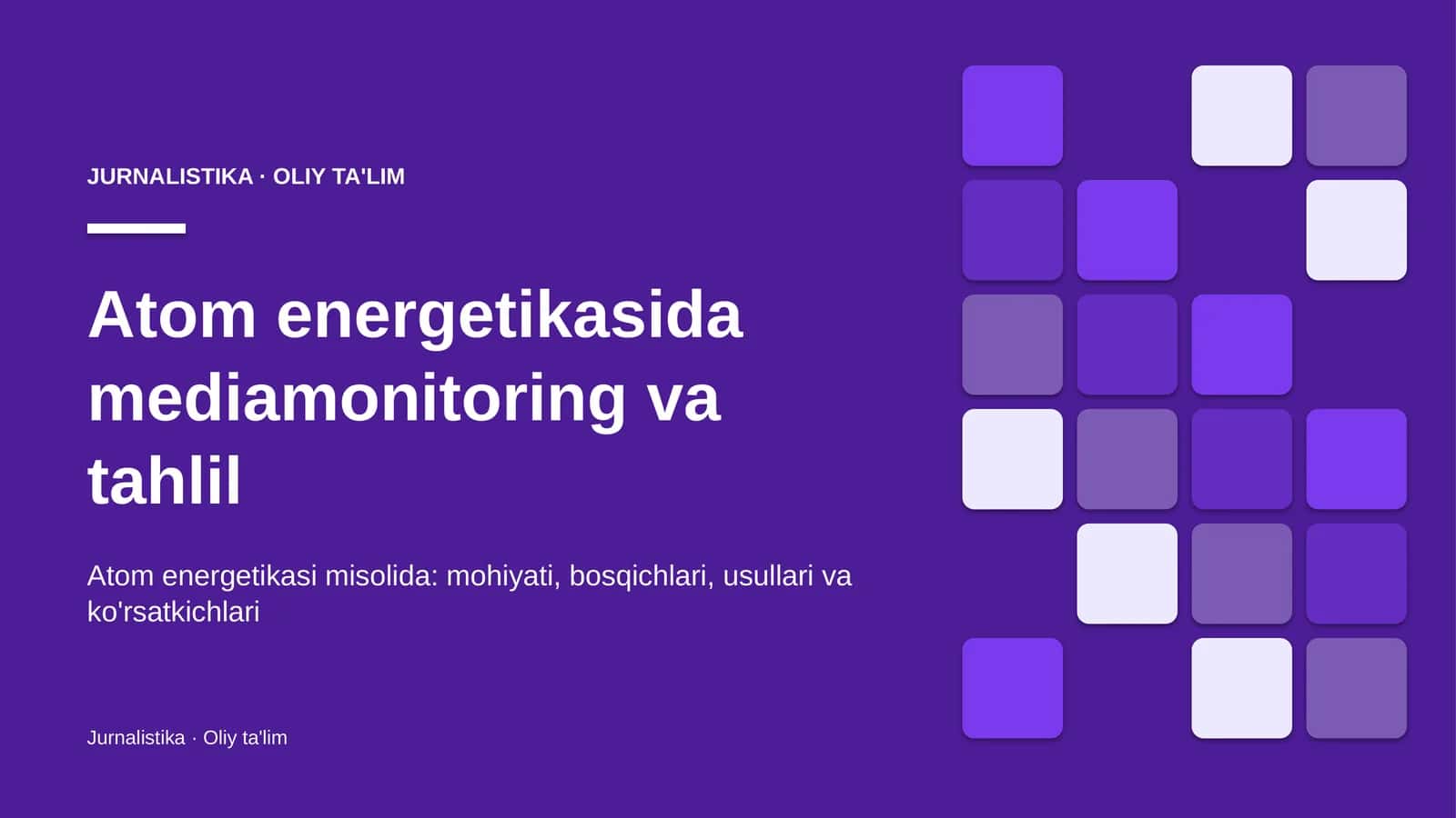 Atom energetikasida mediamonitoring va tahlil 1