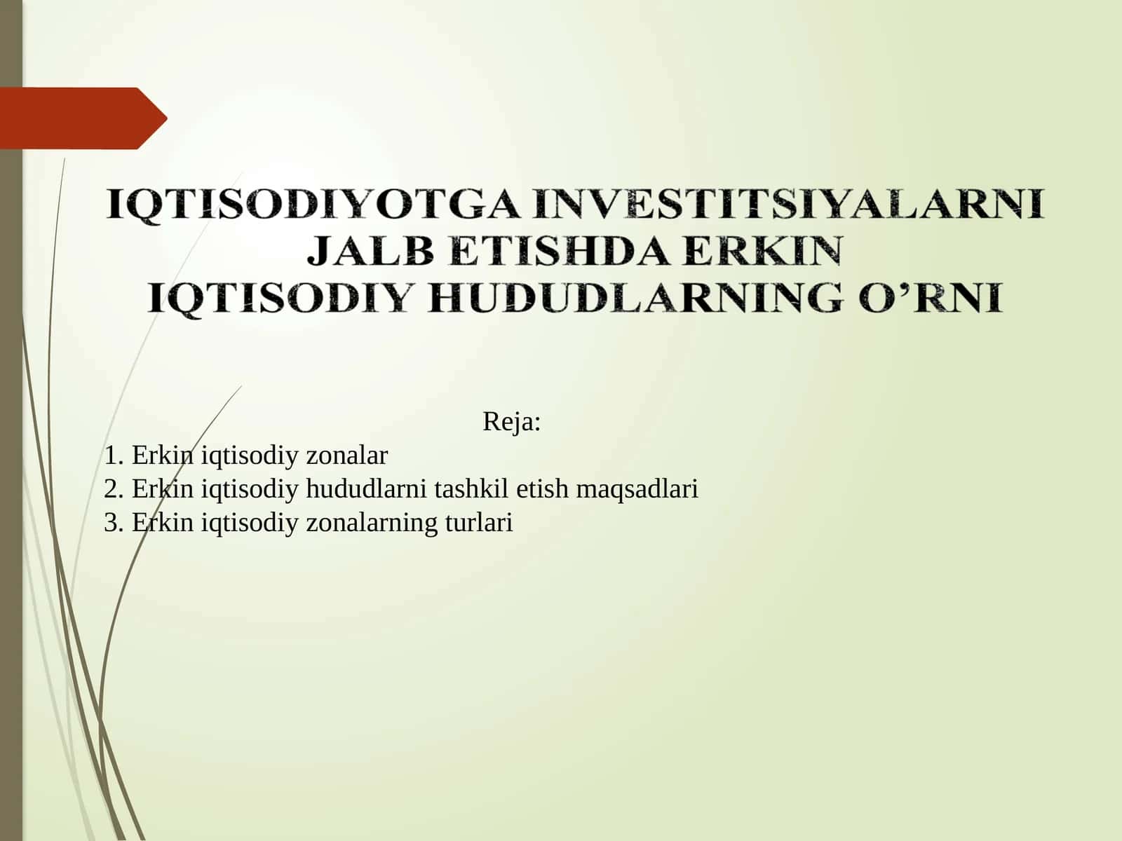 Erkin iqtisodiy zonalar 1