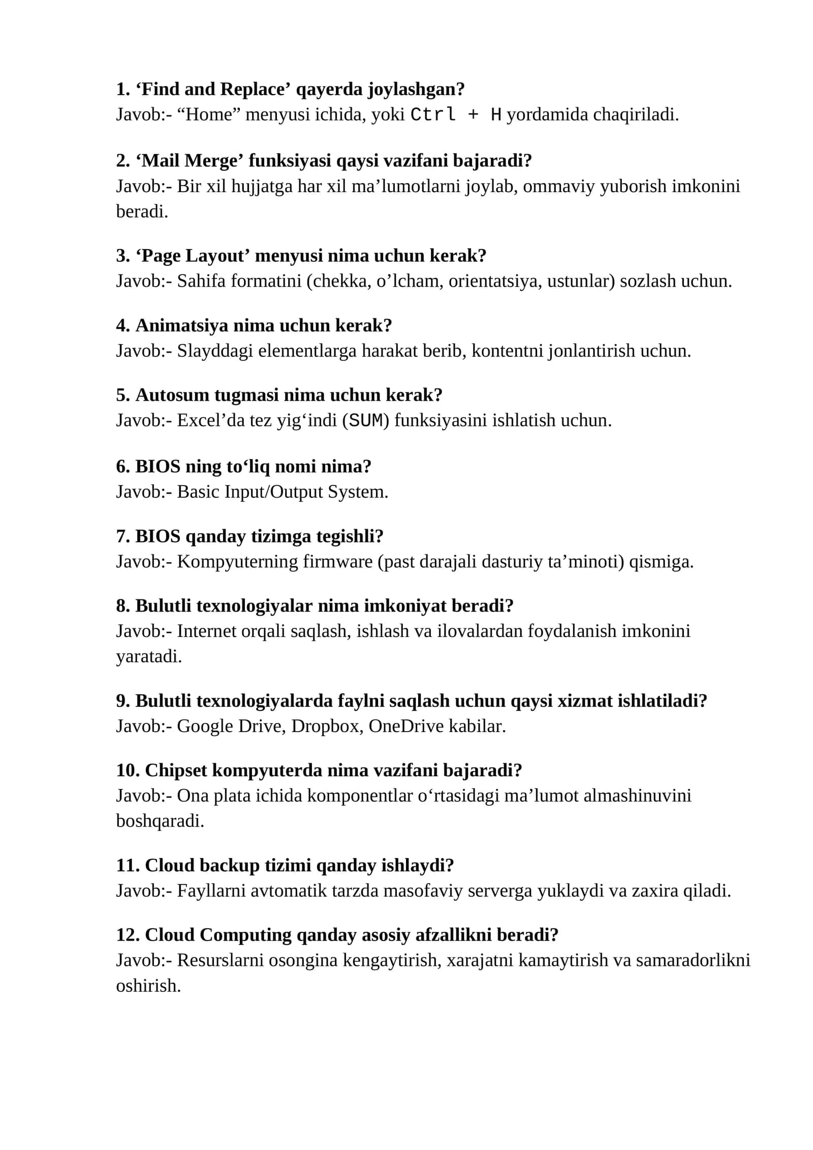 BIOS ning to‘liq nomi nima? 1