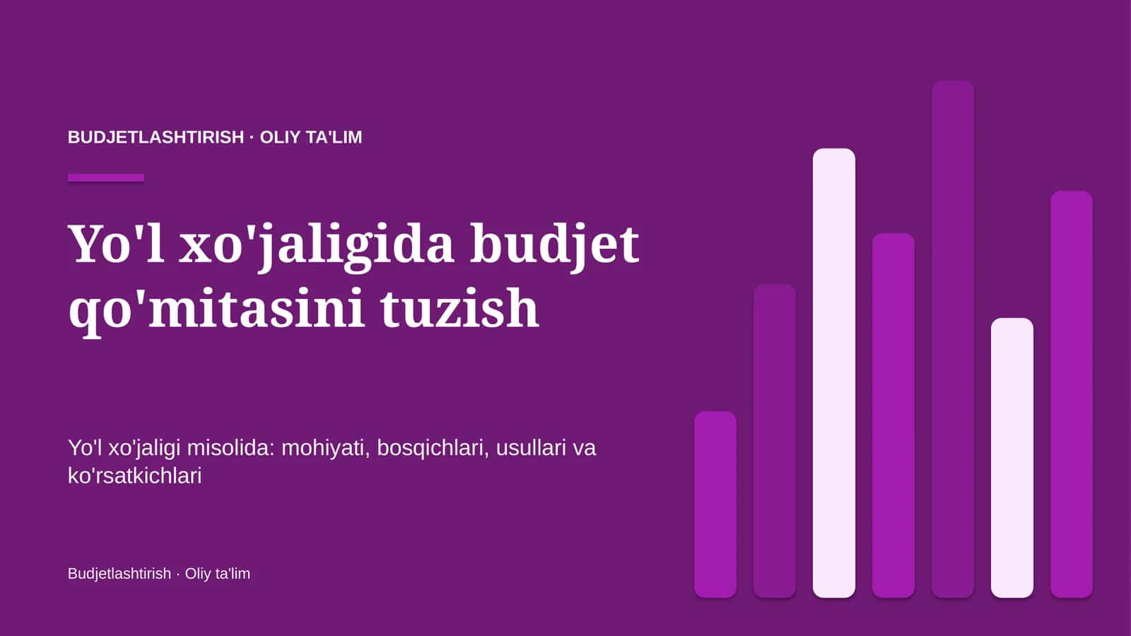 yo'l xo'jaligida budjet qo'mitasini tuzish 6450 1