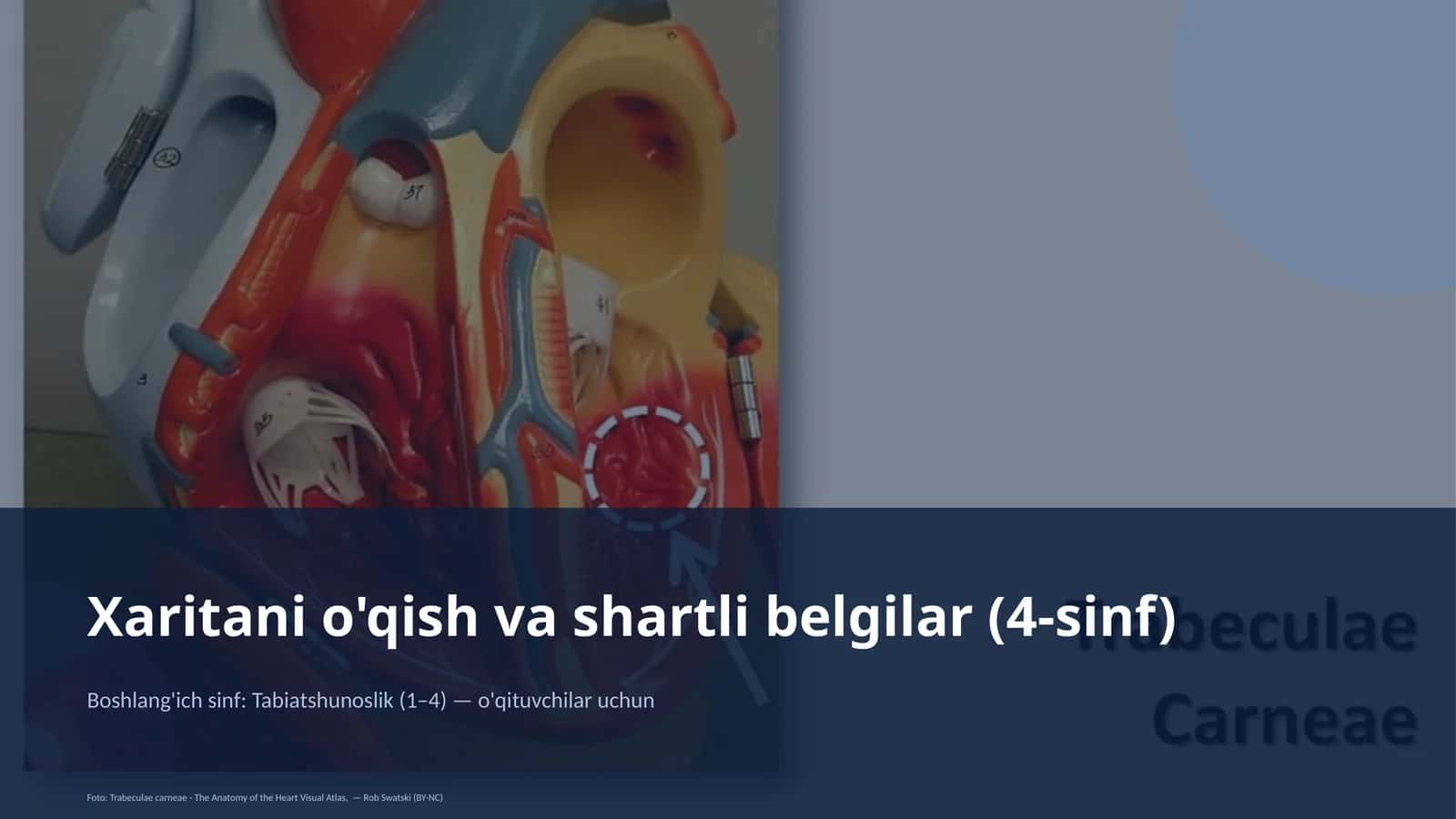 Xaritani o'qish va shartli belgilar (4-sinf) 1