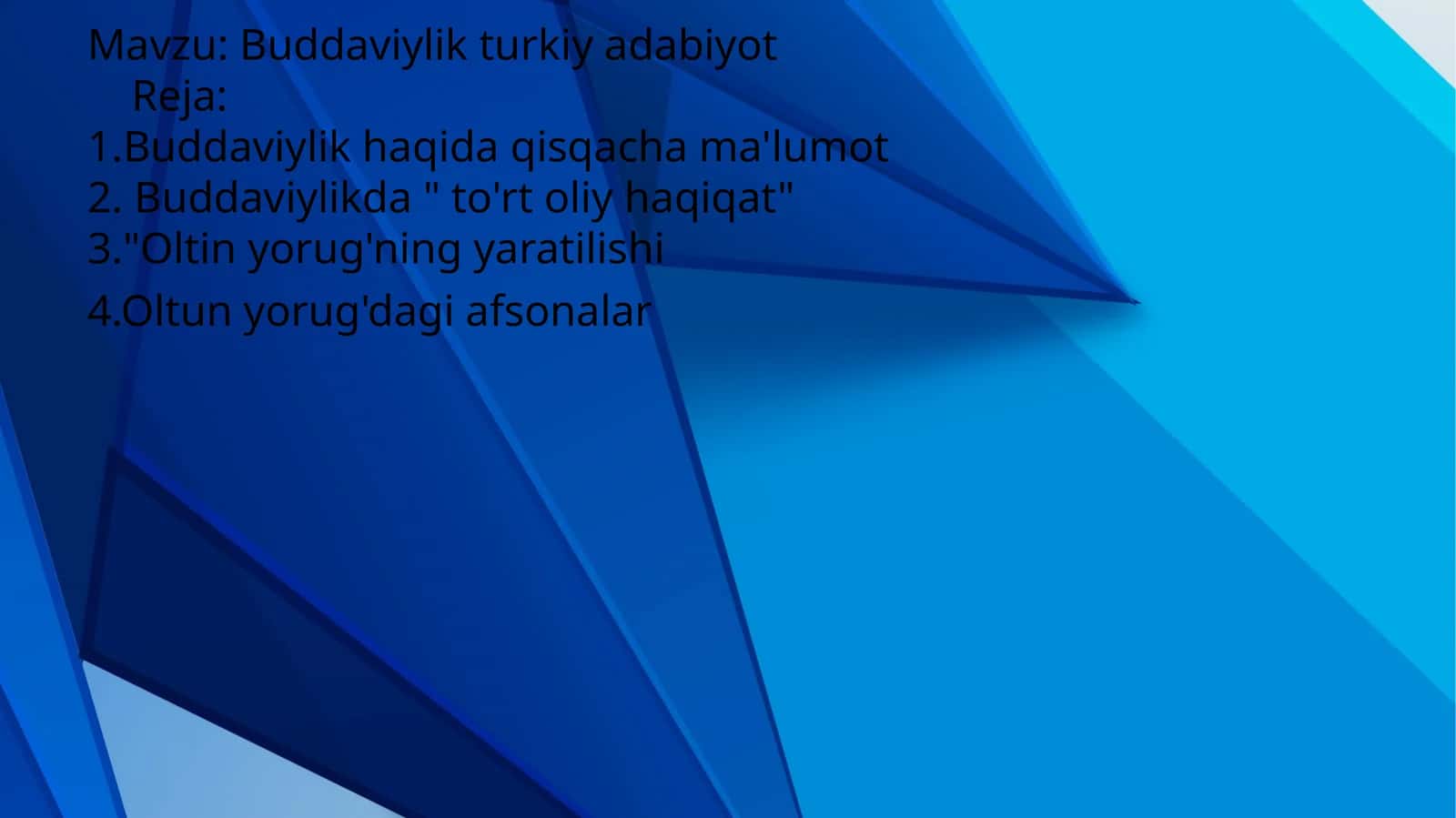 Buddaviylik turkiy adabiyot 1