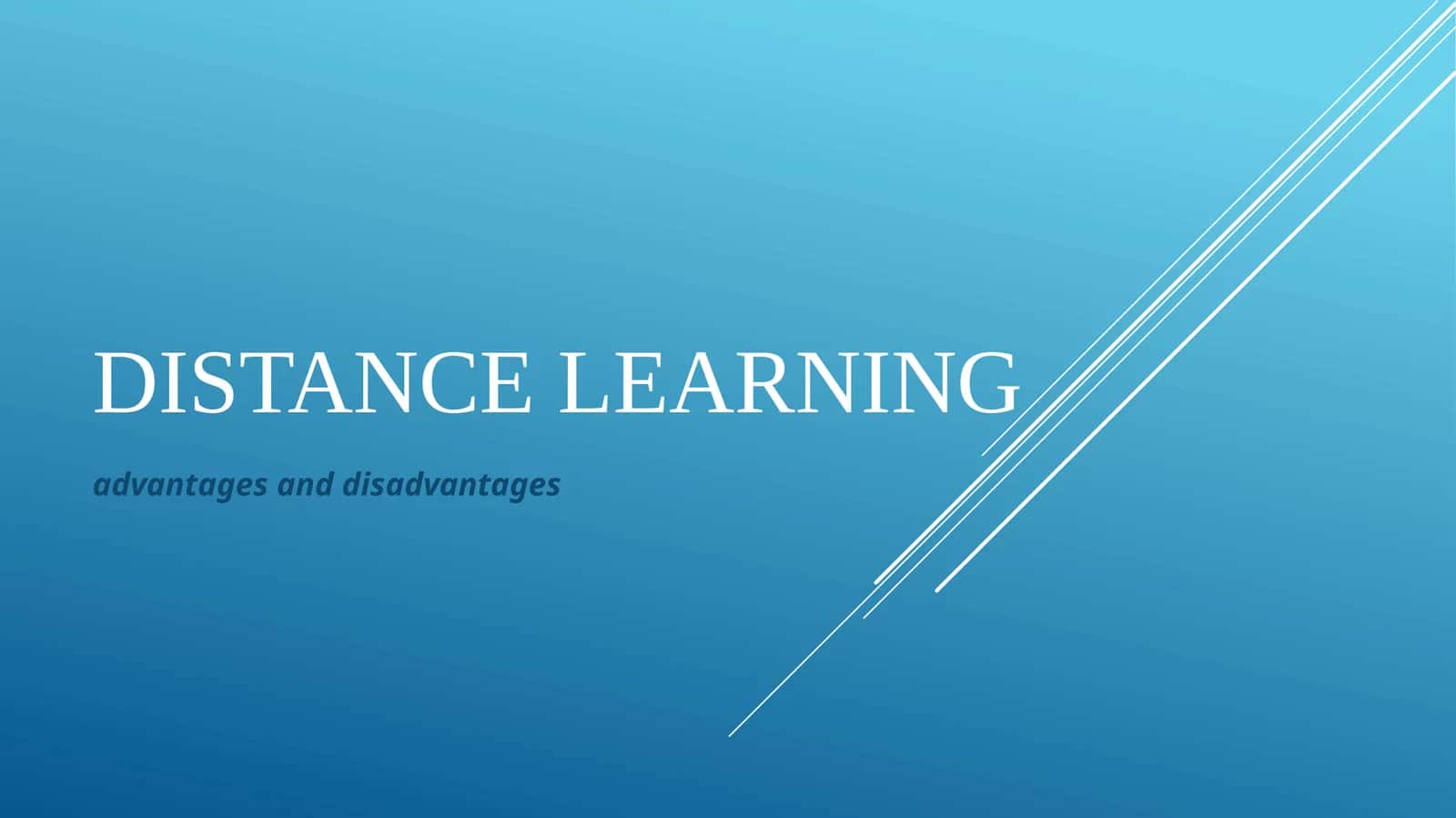 Distance learning 1