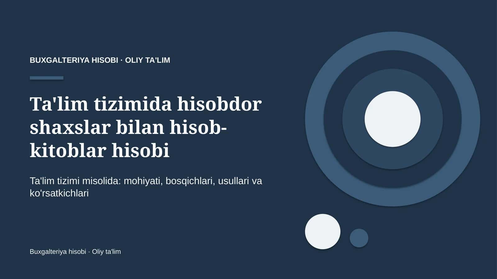 ta'lim tizimida hisobdor shaxslar bilan hisob kitoblar hisobi 5003 1