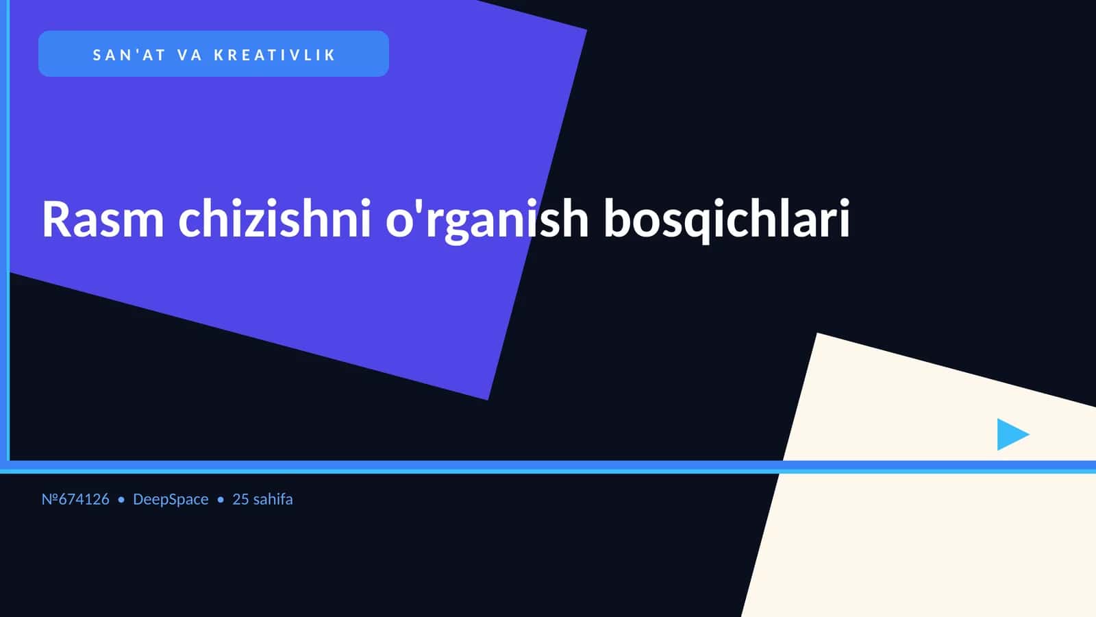 SAN'AT VA KREATIVLIK 1
