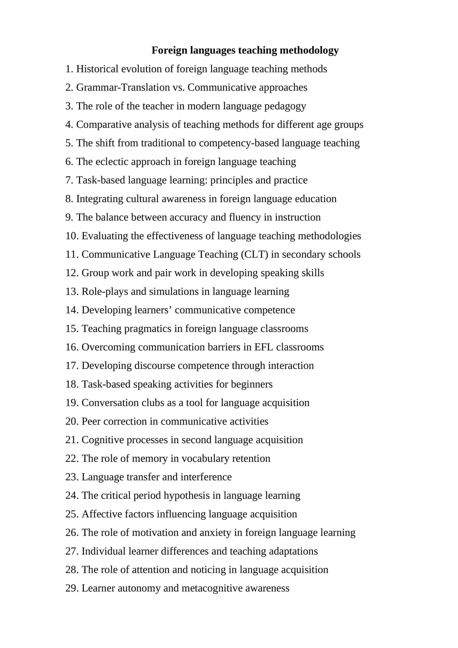 Foreign languages teaching methodology 1