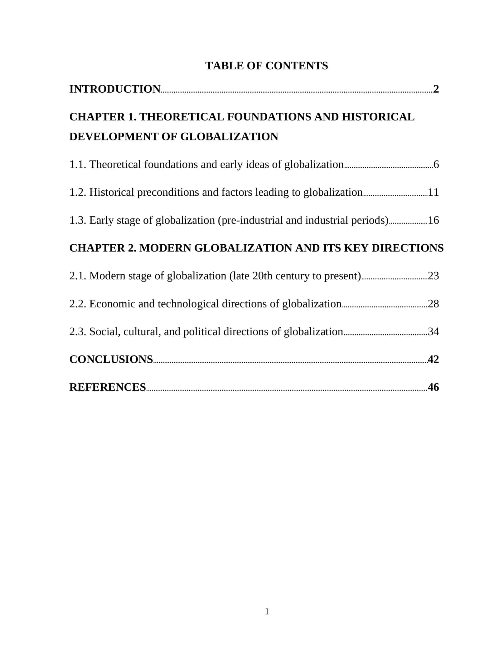 Globalization 1