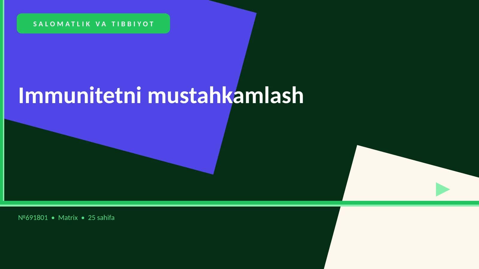 Immunitetni mustahkamlash 1