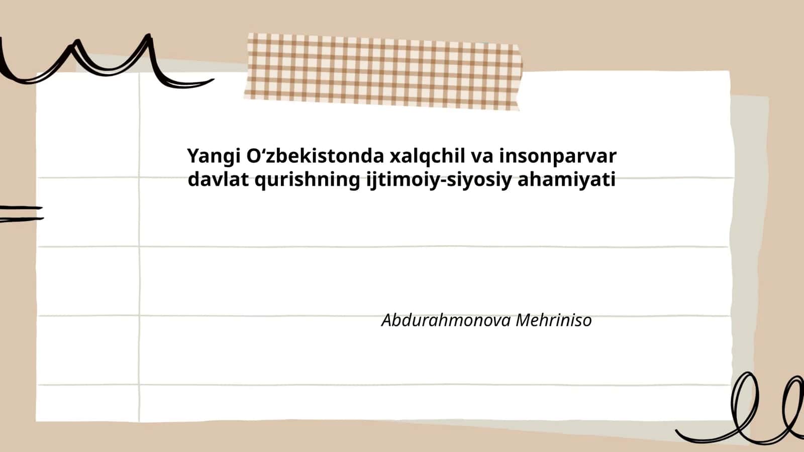 Yangi Oʻzbekistonda xalqchil va insonparvar davlat qurishning ijtimoiy-siyosiy ahamiyati 1