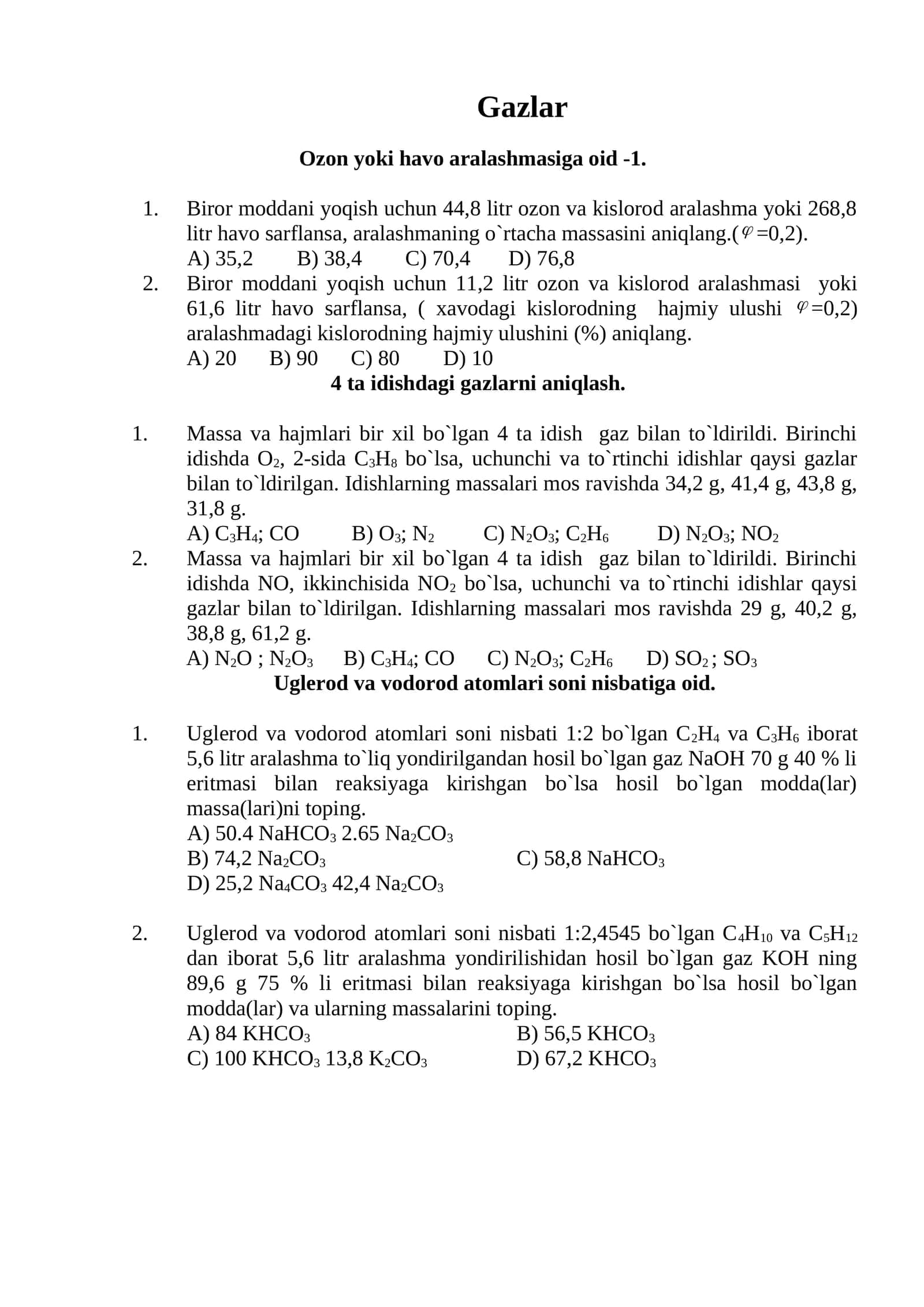Gazlar 1