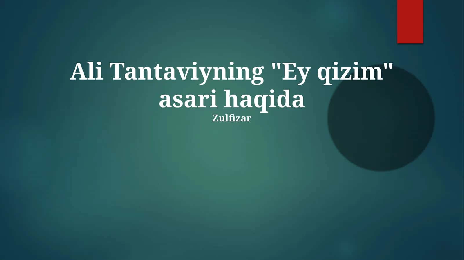 Ey qizim asari 1