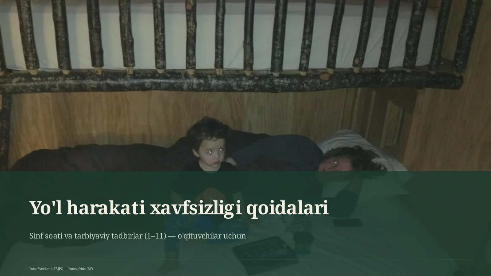 Yo'l harakati xavfsizligi qoidalari 1