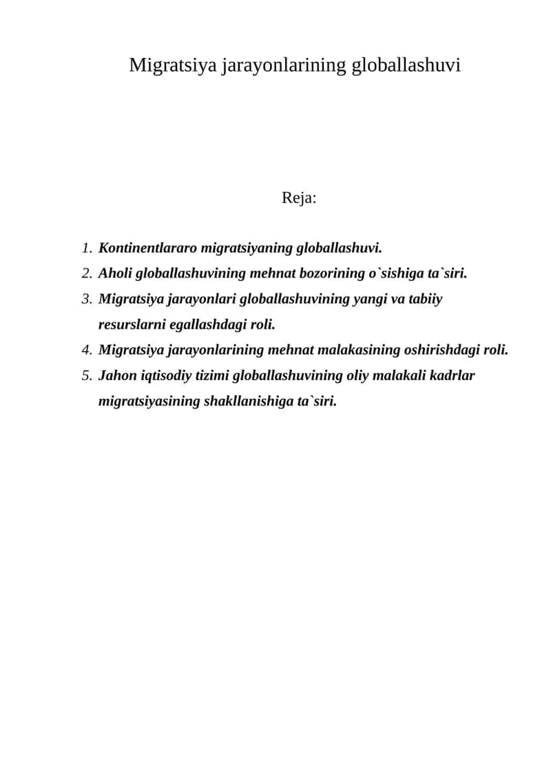 Migratsiya jarayonlarining globallashuvi 1