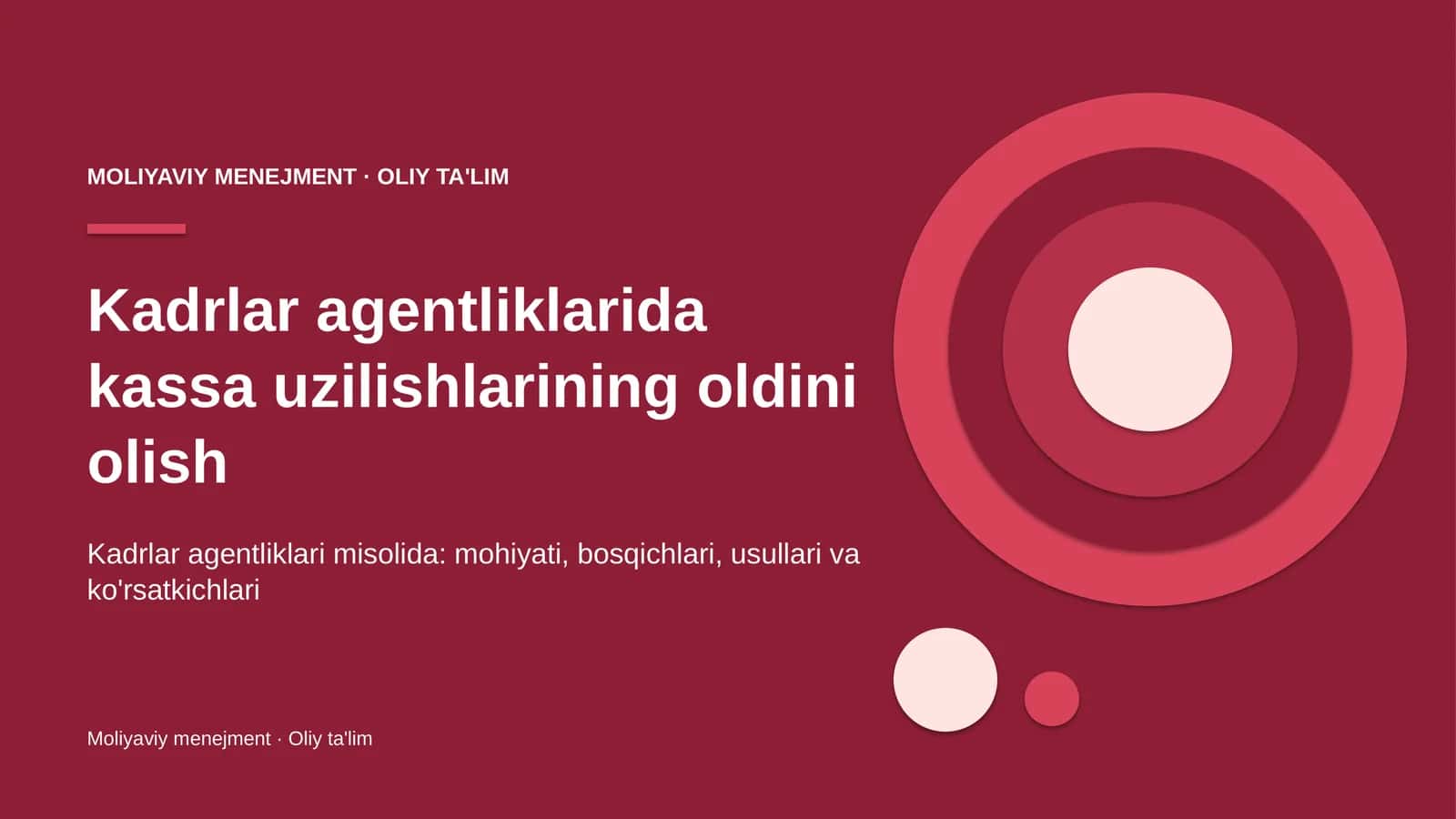 Kadrlar agentliklarida kassa uzilishlarining oldini olish 1