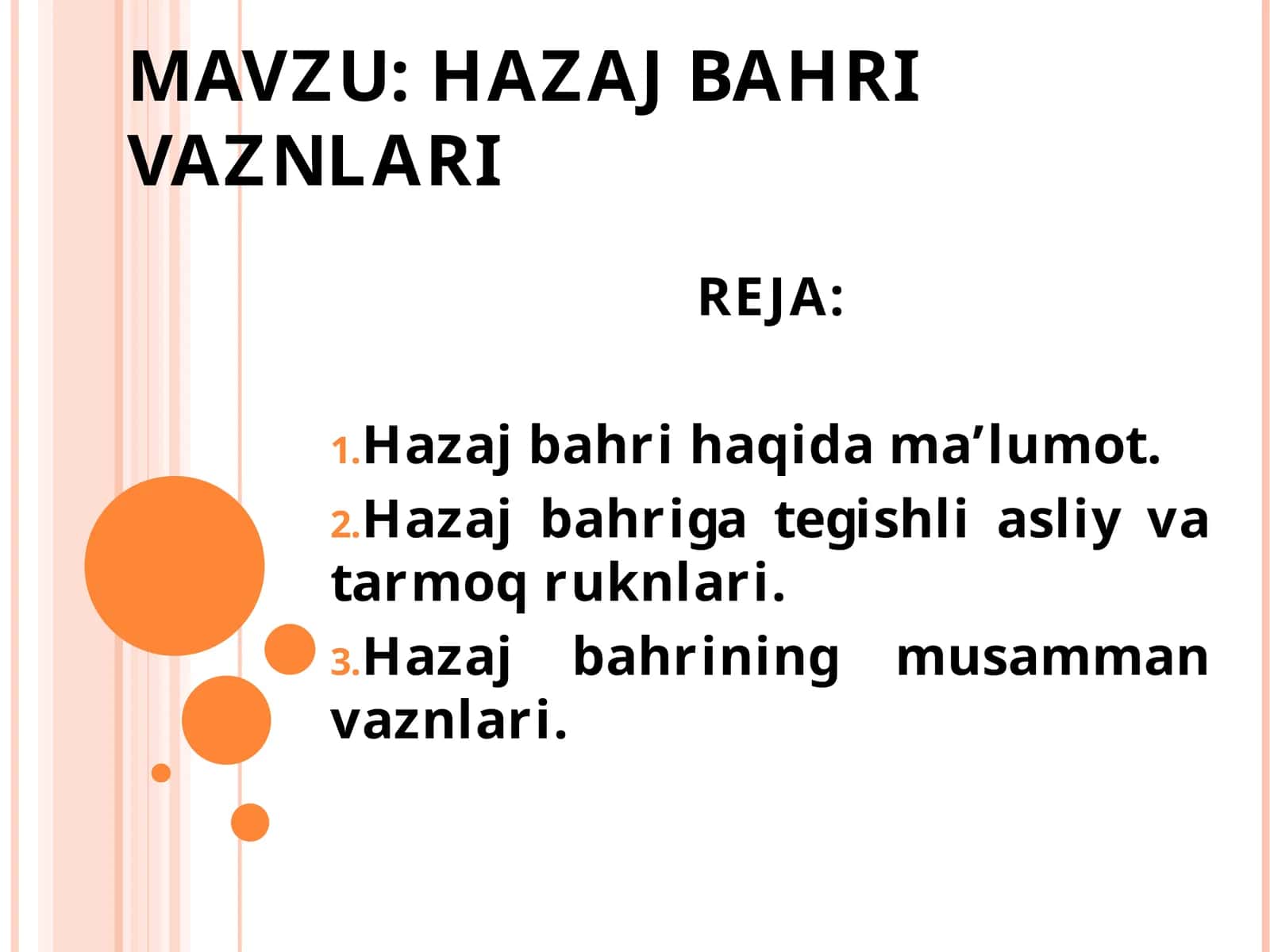 HAZAJ BAHRI VAZNLARI 1