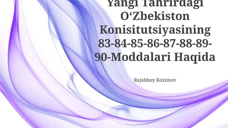 OʻZbekiston Konstitutsiyasi 1