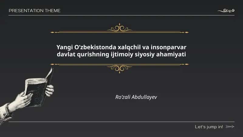 Yangi Oʻzbekistonda xalqchil va insonparvar davlat qurishning ijtimoiy siyosiy ahamiyati 1