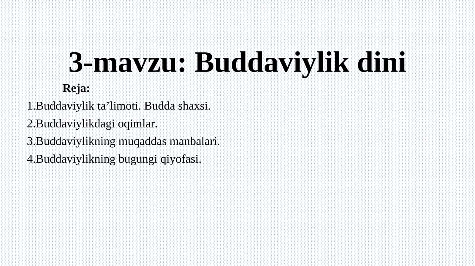 Buddaviylik dini 1