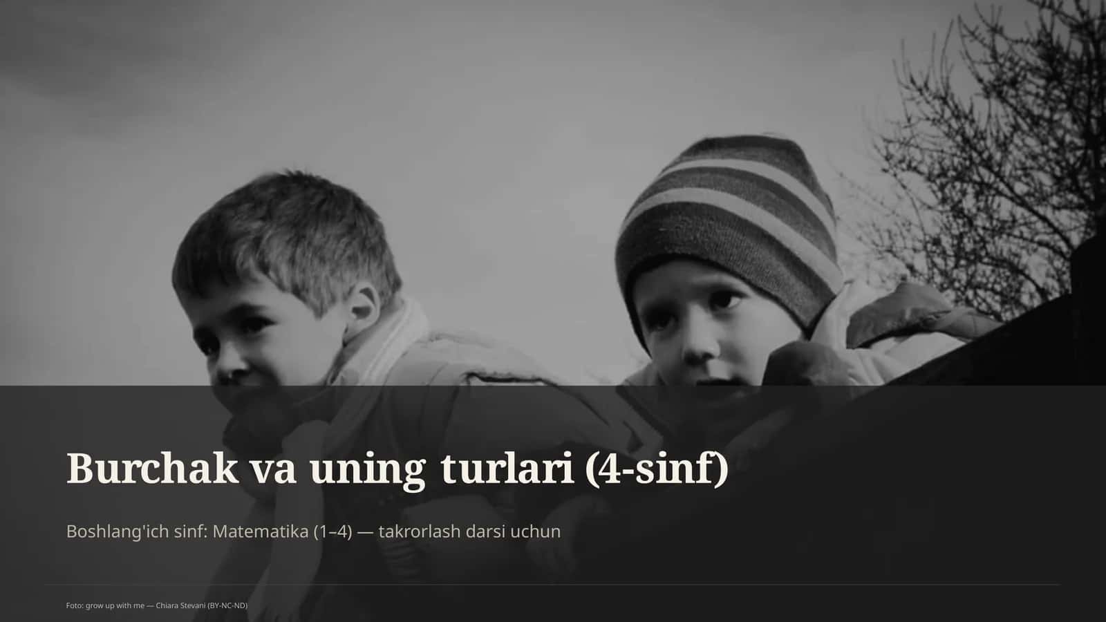 Burchak va uning turlari (4-sinf) 1