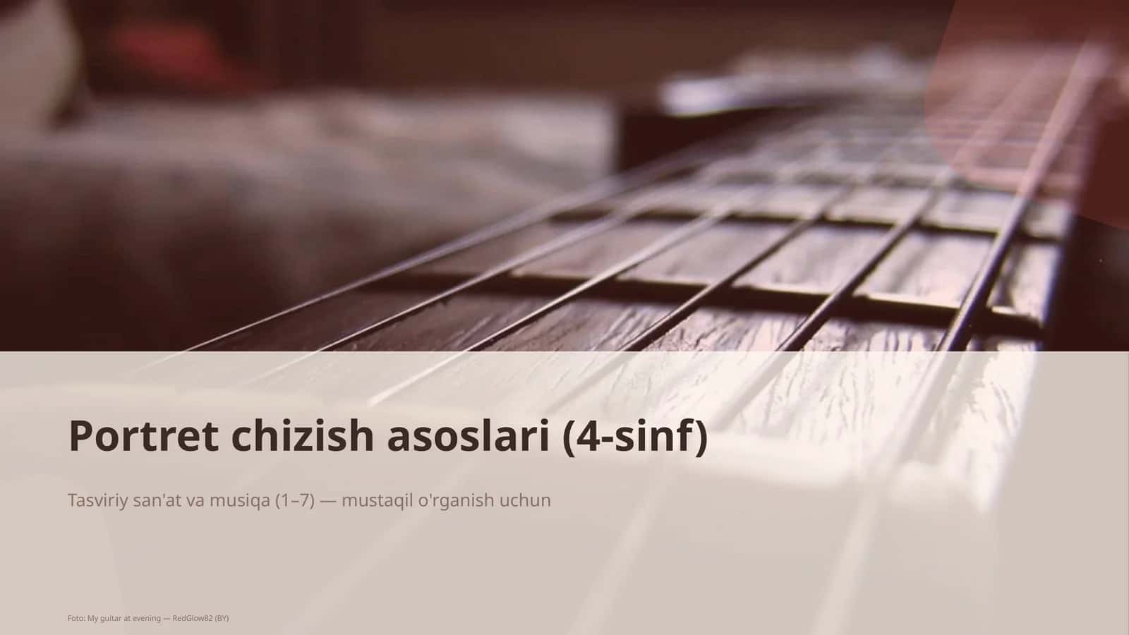 Portret chizish asoslari (4-sinf) 1