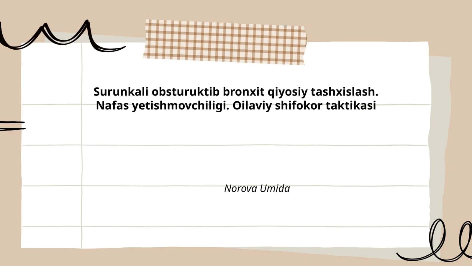Surunkali obsturuktib bronxit qiyosiy tashxislash 1