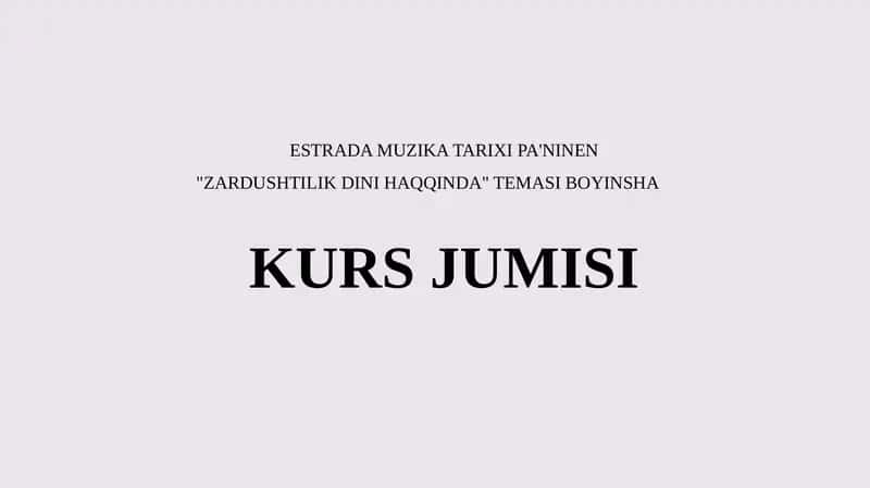 ZARDUSHTILIK DINI HAQQINDA 1
